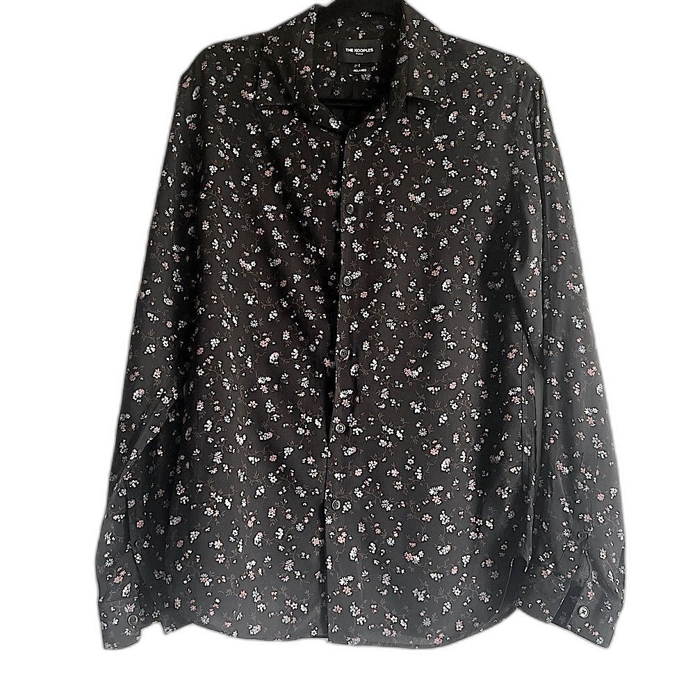 The Kooples Floral Print Classic Collar Patterned Shirt Size Small